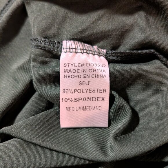 New YaYa&Co one shoulder ruched dress green size medium - Picture 13 of 16